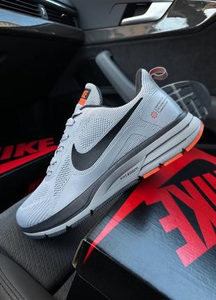 Мужские спортивные серые кроссовки в сетку nike air zoom 🆕 найк зум1 фото