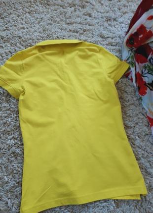 Базовая хлопковая футболка поло в жёлто горячем цвете, s'oliver,  p. s-m9 фото