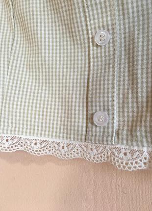Нежный топ missguided button front lace detail crop с кружевом7 фото