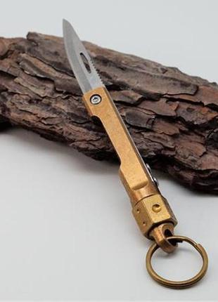 Брелок-ніж "спінер" на ключі, латунь/метал арт. 03639