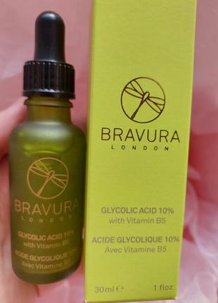 Bravura london glycolic acid 10% peel 30ml пилинг для домашнего использования с гликолевой кислотой 10%1 фото