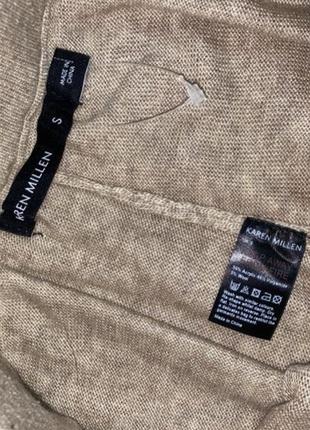 Трикотажні брюки в’язані штани зі стразами karen millen коричневые вязаные джоггеры прогулочные брюки оригинал3 фото