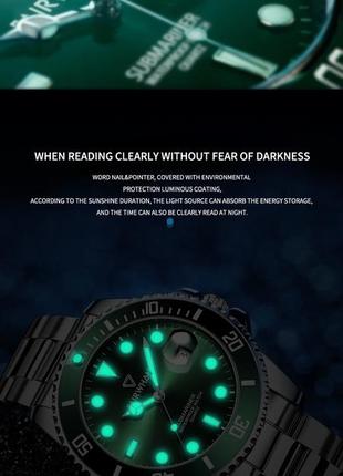 Мужские кварцевые водонепроницаемые часы нержавеющая сталь8 фото