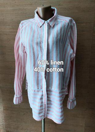 🌸💙🌸 невероятно привлекательная блузка рубашка в розовую полоску2 фото