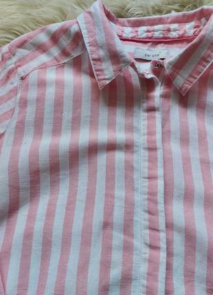 🌸💙🌸 неймовірно приваблива блузка сорочка в рожеву смужку6 фото