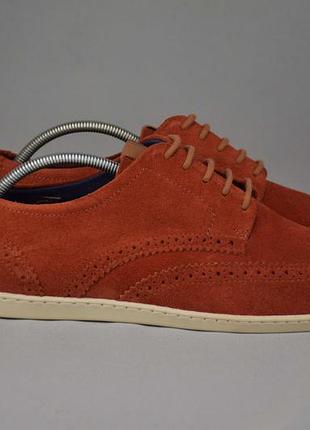 Fred perry jacobs suede oxford туфлі оксфорди чоловічі замшеві. португалія. оригінал. 42 р./27.5 см.