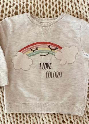 Свитшот zara baby 12-18 мес