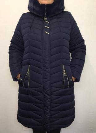 Зимова довга куртка ,розмір 52-581 фото