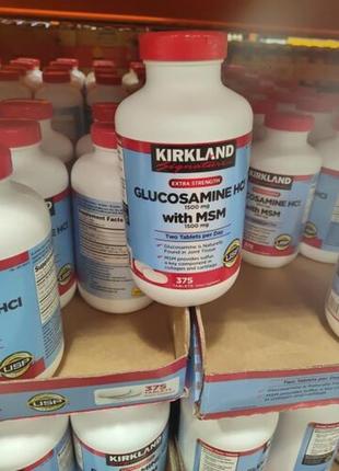 Хондропротектор kirkland signature glucosamine hci 1500mg with msm 1500 mg 375 таблеток5 фото