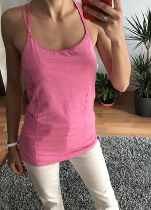 Майка спортивная + топ подкладка на резинке h&m sport