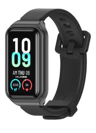 Силиконовый ремешок для amazfit band 7 metal black