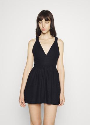Льняное мини платье сарафан сукня abercrombie & fitch zara