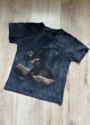 Футболка дитяча the mountain s 110-116-122 см синя з ведмедями