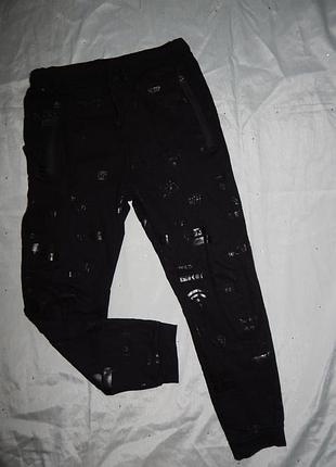 Штаны спортивные модные трикотажные толстовочные на мальчика  12 лет152см