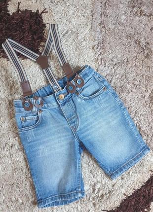 Джинсові шорти з підтяжками h&m на хлопчика
