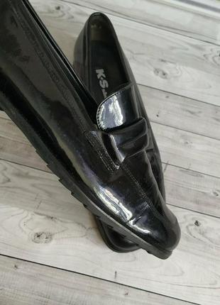 38-39р кожа!германия k+s,лаковые туфли лоферы,мокасины