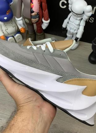 Кроссовки adidas sharks brown grey white1 фото