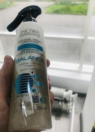 Двофазний спрей-кондиціонер для волосся jnowa professional 4 balance bi-phase spray conditioner, 250 мл