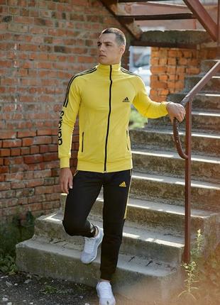 Чоловічий спортивний костюм adidas, мужской спортивний костюм адидас жёлтый2 фото
