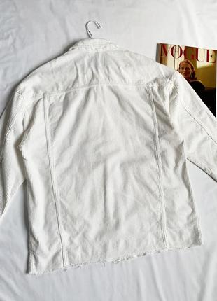 Куртка, рубашка, пиджак, вельветовая, оверсайз, белая, stradivarius2 фото