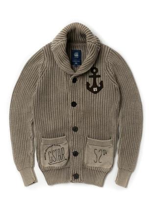 G-star raw champ shawl cardigan knit sweater anchor 1927 rare мужской кардиган