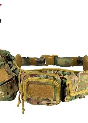 Тактичний розвантажувальний пояс рпс розвантажувальна система з моле ремінь розвантажувальний зсу олива