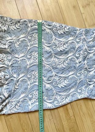 Блакитне мереживне міні-плаття 8