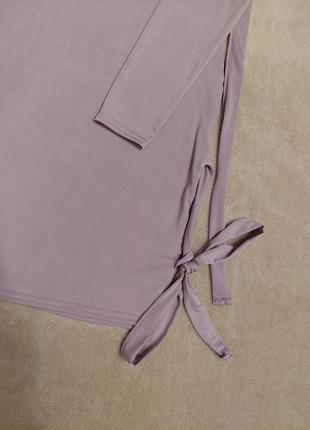Асиметричное бандажное нюдовое пудровое платье boohooс завязками в стиле shein sinsay zara bershka h&m6 фото