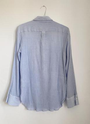 Блакитна блуза сорочка zara4 фото