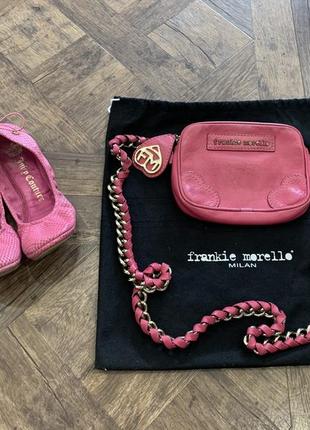 Шкіряна сумка frankie morello, балетки із шкіри пітона juicy couture