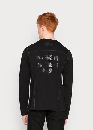 Diesel long sleeve t junka t shirt black футболка лонгслив