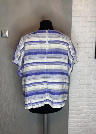 Ляна блуза оверсайз блузка великого розміру батал marks&spencer, xxxl 56-58р2 фото