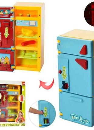 Kmxs-14006 холодильник іграшковий 21 см, музика, світло, продукти, коробка 21-27-10,5 см