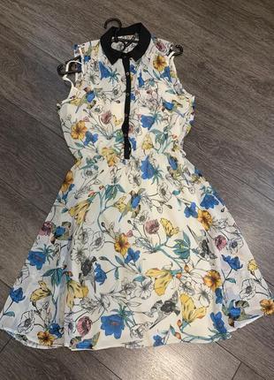 Плаття сарафан романтичне літнє легке з підкладкою пояс резинка8 фото