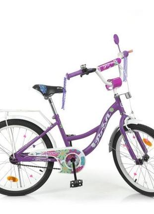 Kmy20303n велосипед детский 20 дюймов, blossom, skd45, сиреневый, звонок, фонарь, подножка, prof1
