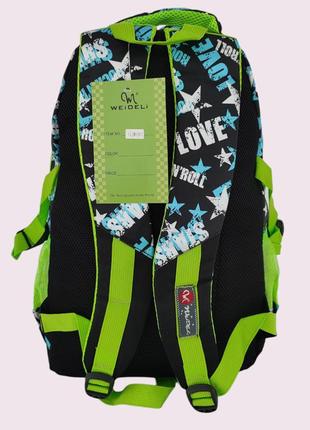 Рюкзак "weideli" школьный портфель цвет черный размер 46х32х21 см. 30 литров4 фото