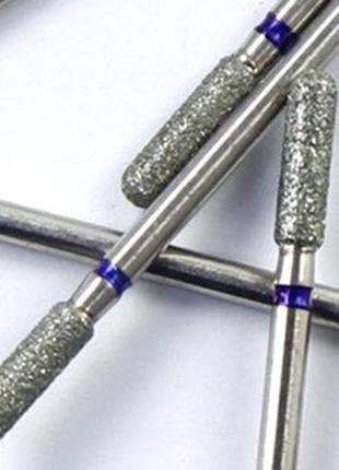 Фреза насадка алмазна циліндр закругленний 3,0/10,0 мм (dfa china) середній алмаз (синє кільце) mc30