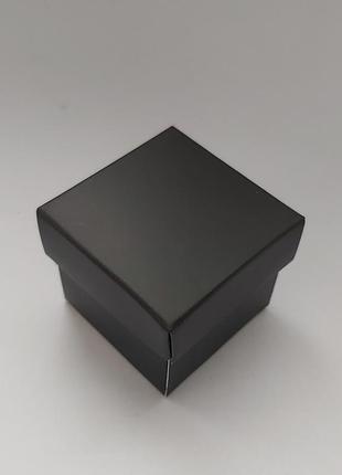 Коробочка подарочная 4х4см для украшений черная