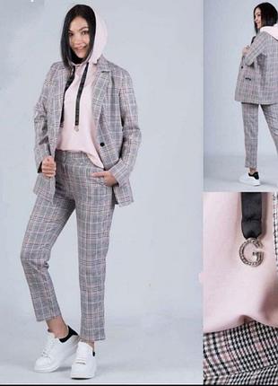 Мега стильный костюм тройка , брючный,с пиджаком, турция.