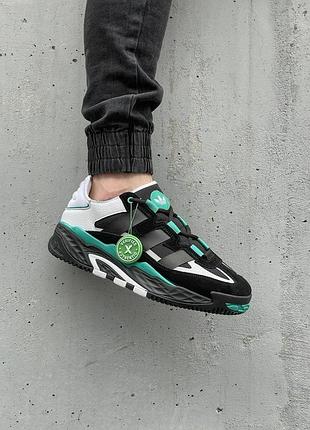 Чоловічі кросівки adidas niteball black white green 44-45