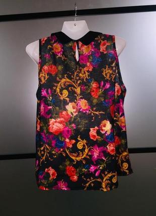 Нежная и легкая блуза рубашка в цветочный принт. свободный фасон с-л atmosphere3 фото