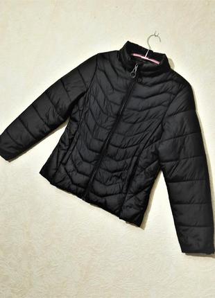 Dade textile куртка чорна на блискавці стьобана тепла без капюшона демісезонна на дівчину / жіноча