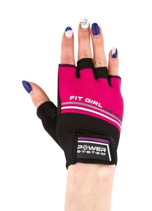 Рукавички для фітнесу power system ps-2920 fit girl evo pink xs2 фото