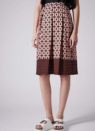 Миди юбка topshop tile border midi skirt