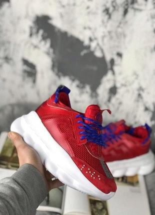 Женские стильные кроссовки топ качества  chain reaction red white.5 фото