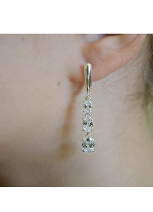 Серьги длинные из серебра 2