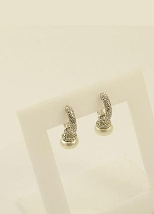 Серьги конго с жемчугом
