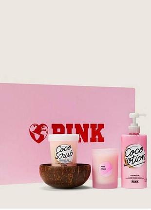 Подарунковий набір coco pink victoria's

secret the coconut bowl set