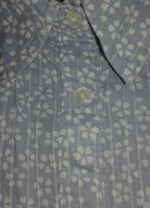 Красивая тонкая 100 % коттон блуза рубашка фирмы papaya, размер 18/46.5 фото
