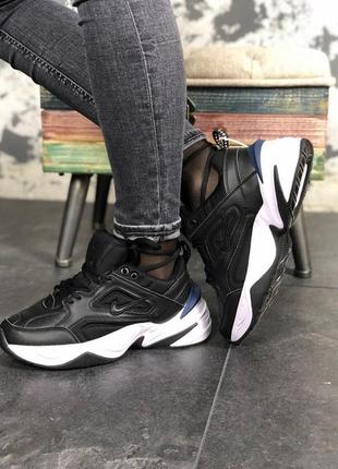 Шикарные стильные женские кроссовки nike m2k black white.